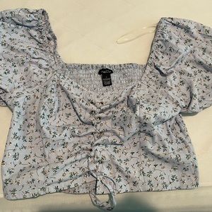 Flower sinch crop top